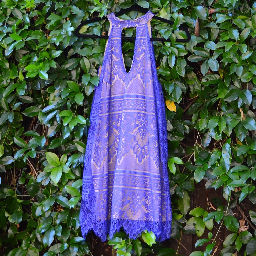 Triangle Halter Lace Dress